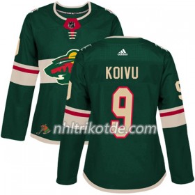 Minnesota Wild Trikot Mikko Koivu 9 Adidas 2017-2018 Grün Authentic - Dame